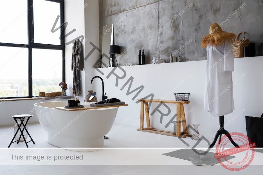 Luxury Bathroom with Bath Mats